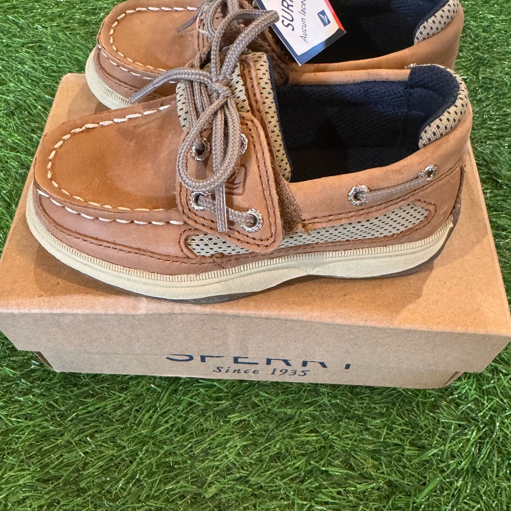 Kids Tan Boat Shoes - Picture 2 of 5